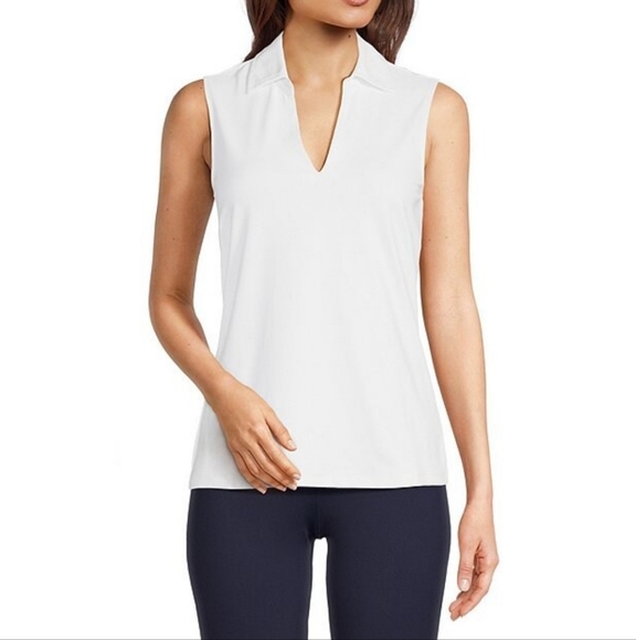 J.McLaughlinAida Catalina Cloth Knit Point Sleeveless Top. Size Large - Picture 1 of 4